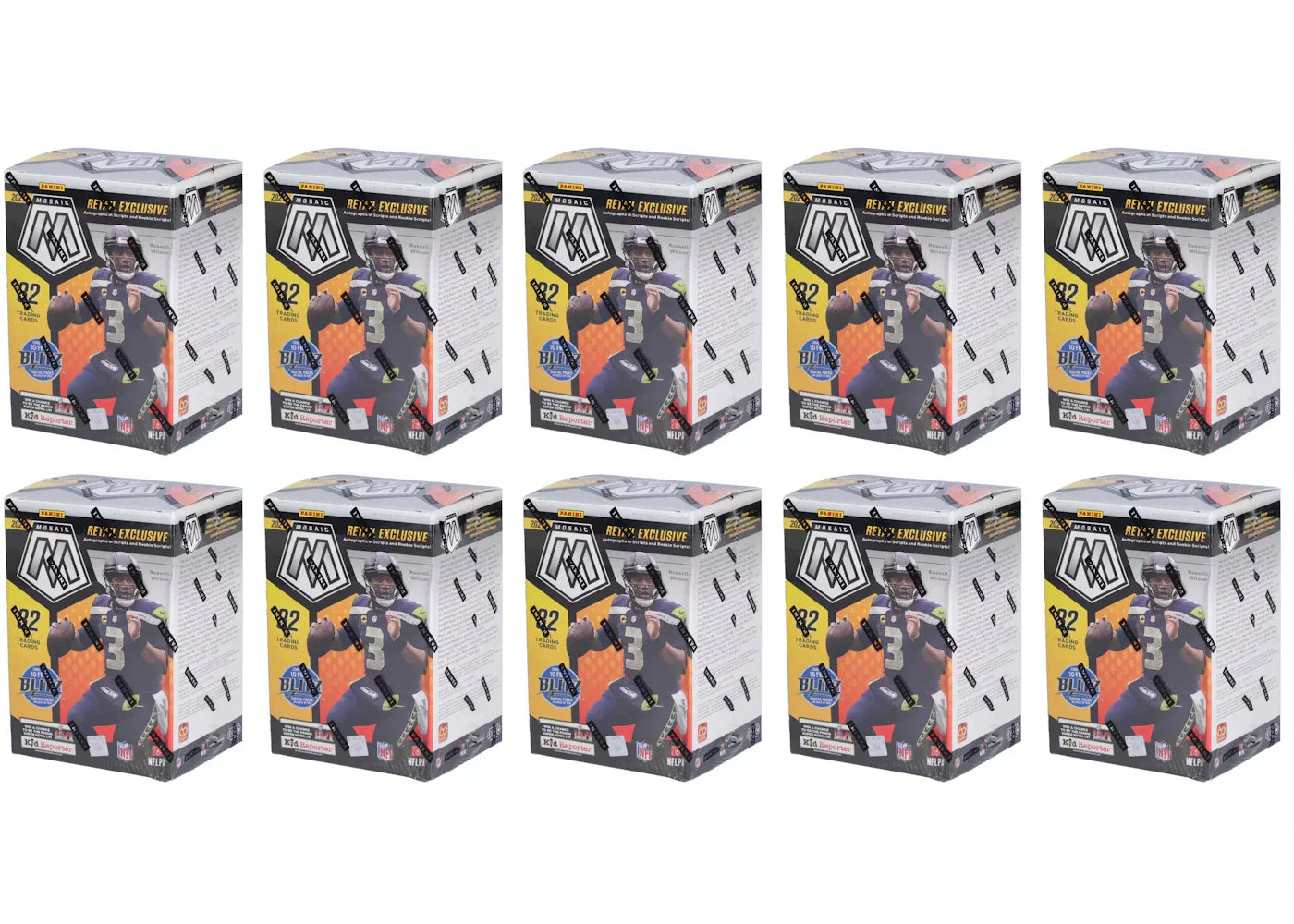2021 Panini Mosaic Football Fanatics Exclusive Blaster Box 10x Lot