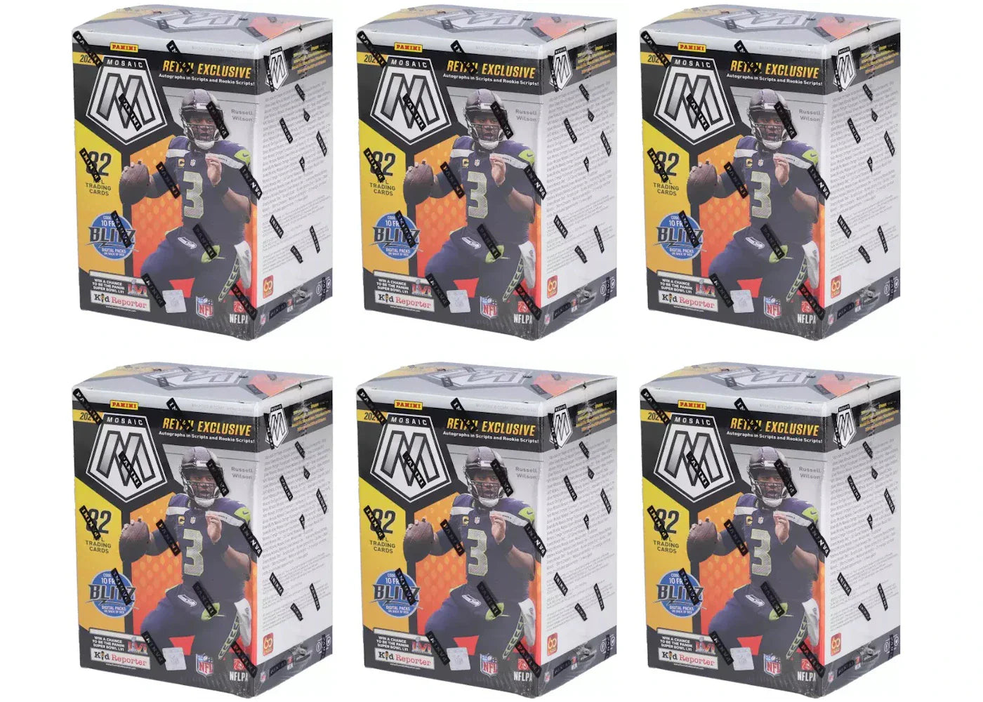 2021 Panini Mosaic Football Fanatics Exclusive Blaster Box 6x Lot