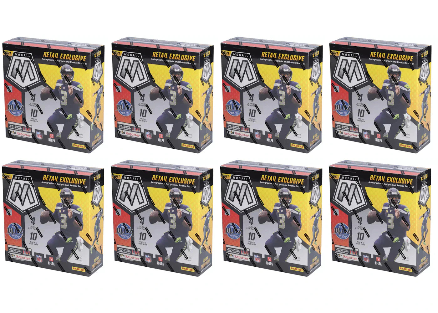 2021 Panini Mosaic Football Fanatics Exclusive Mega Box 8x Lot