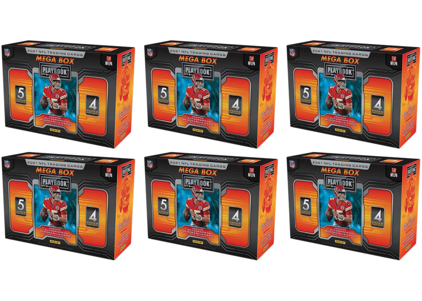 2021 Panini Playbook Football Mega Box (Purple Parallels) 6x Lot