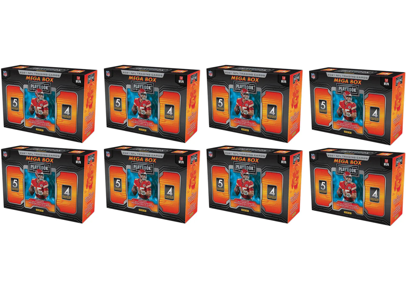 2021 Panini Playbook Football Mega Box (Purple Parallels) 8x Lot