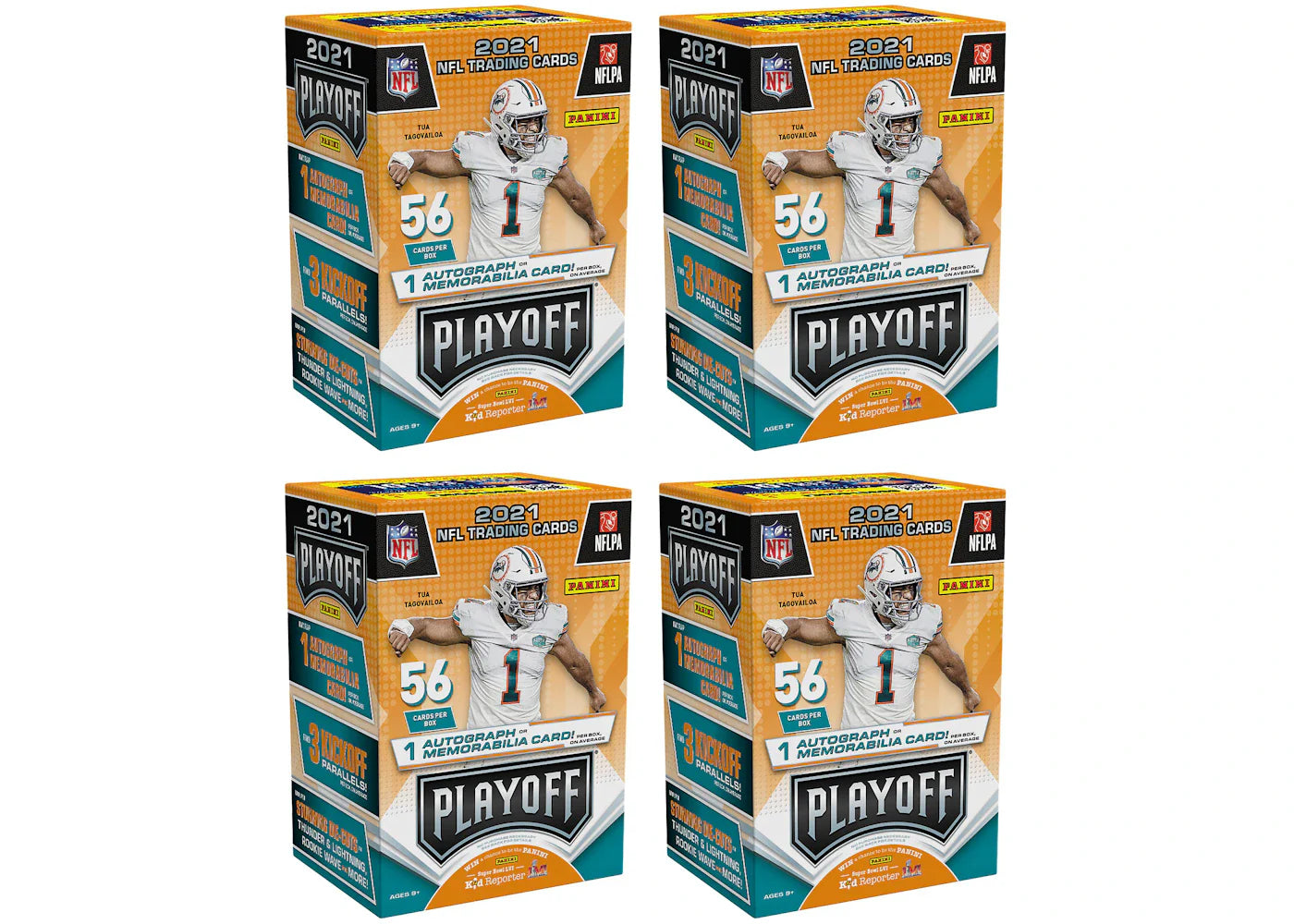 2021 Panini Playoff Football Blaster Box 4x Lot