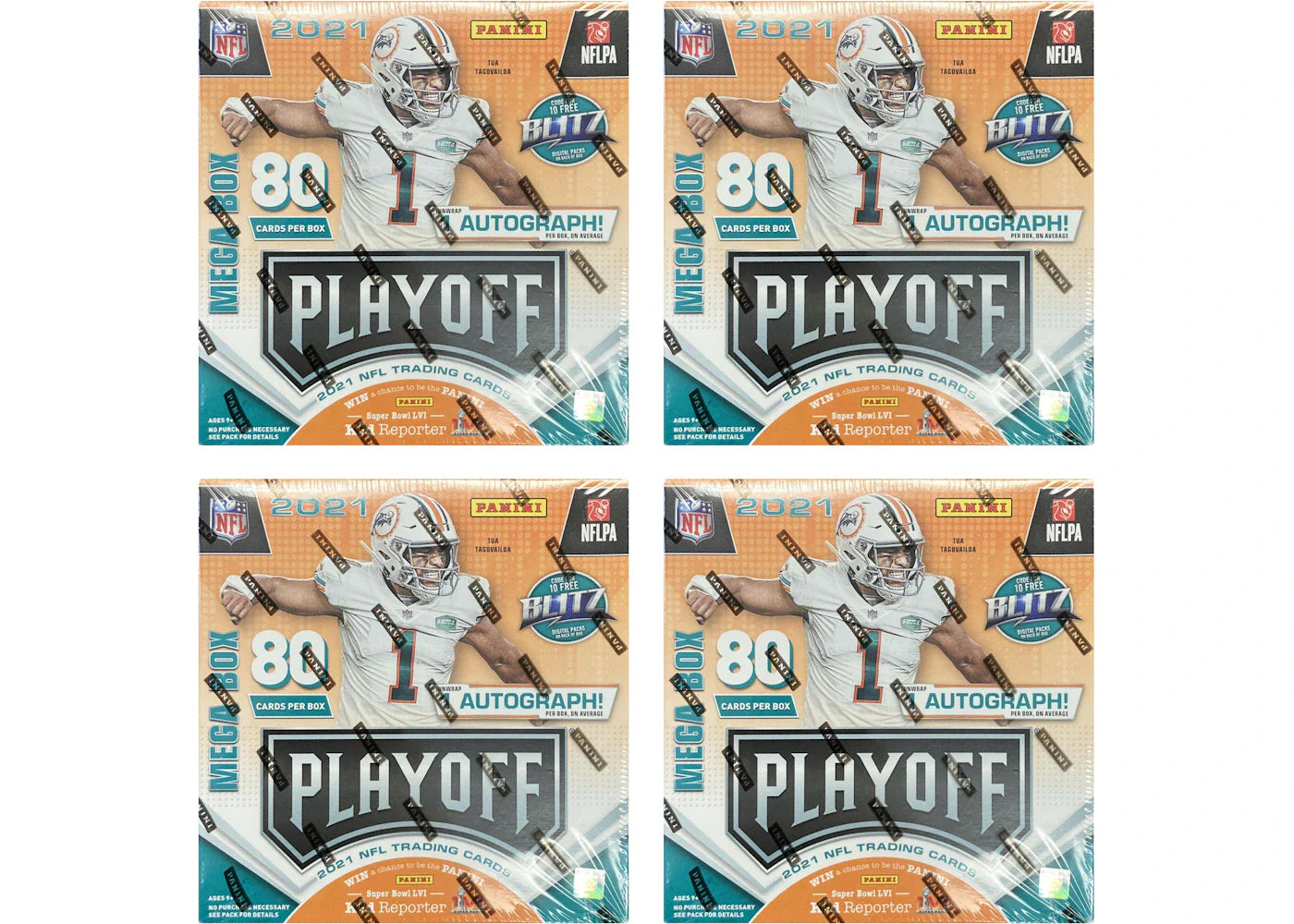 2021 Panini Playoff Football Mega Box 4x Lot