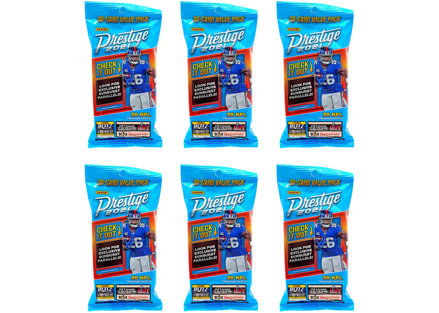 2021 Panini Prestige Football Fat Pack 6x Lot