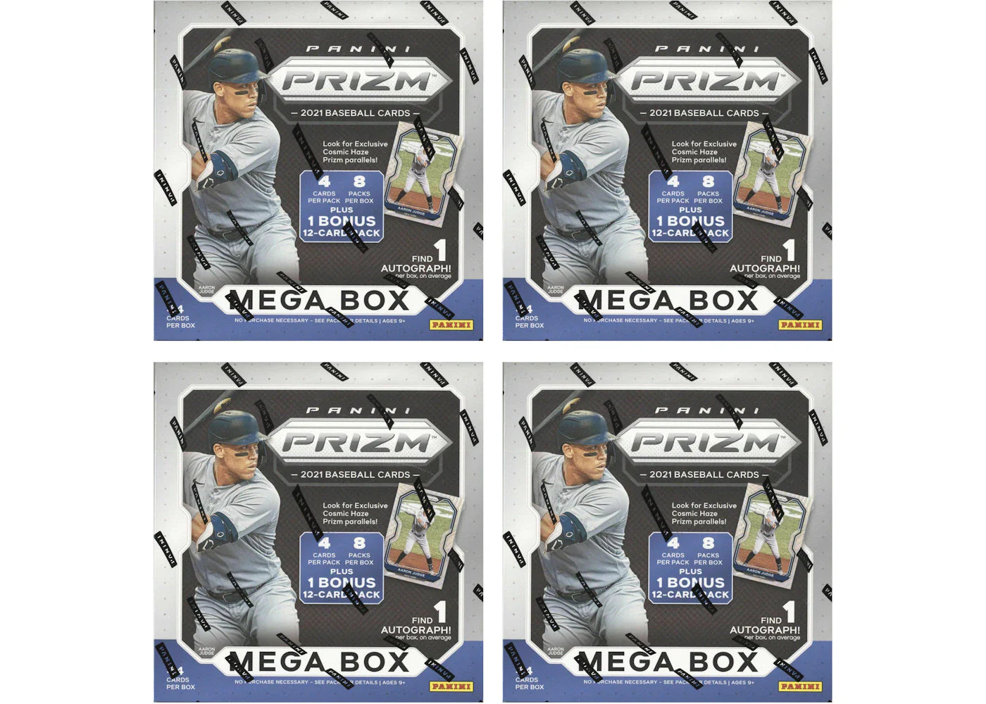 2021 Panini Prizm Baseball Mega Box (Cosmic Haze Prizm) 4x Lot
