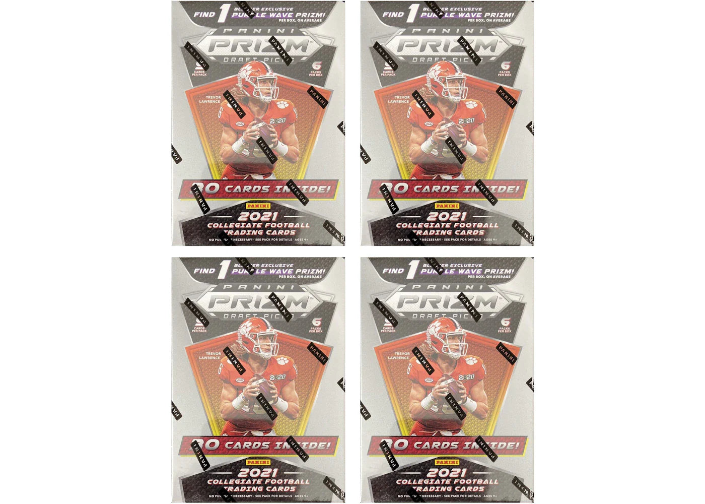 2021 Panini Prizm Draft Picks College Football Blaster Box 4x Lot