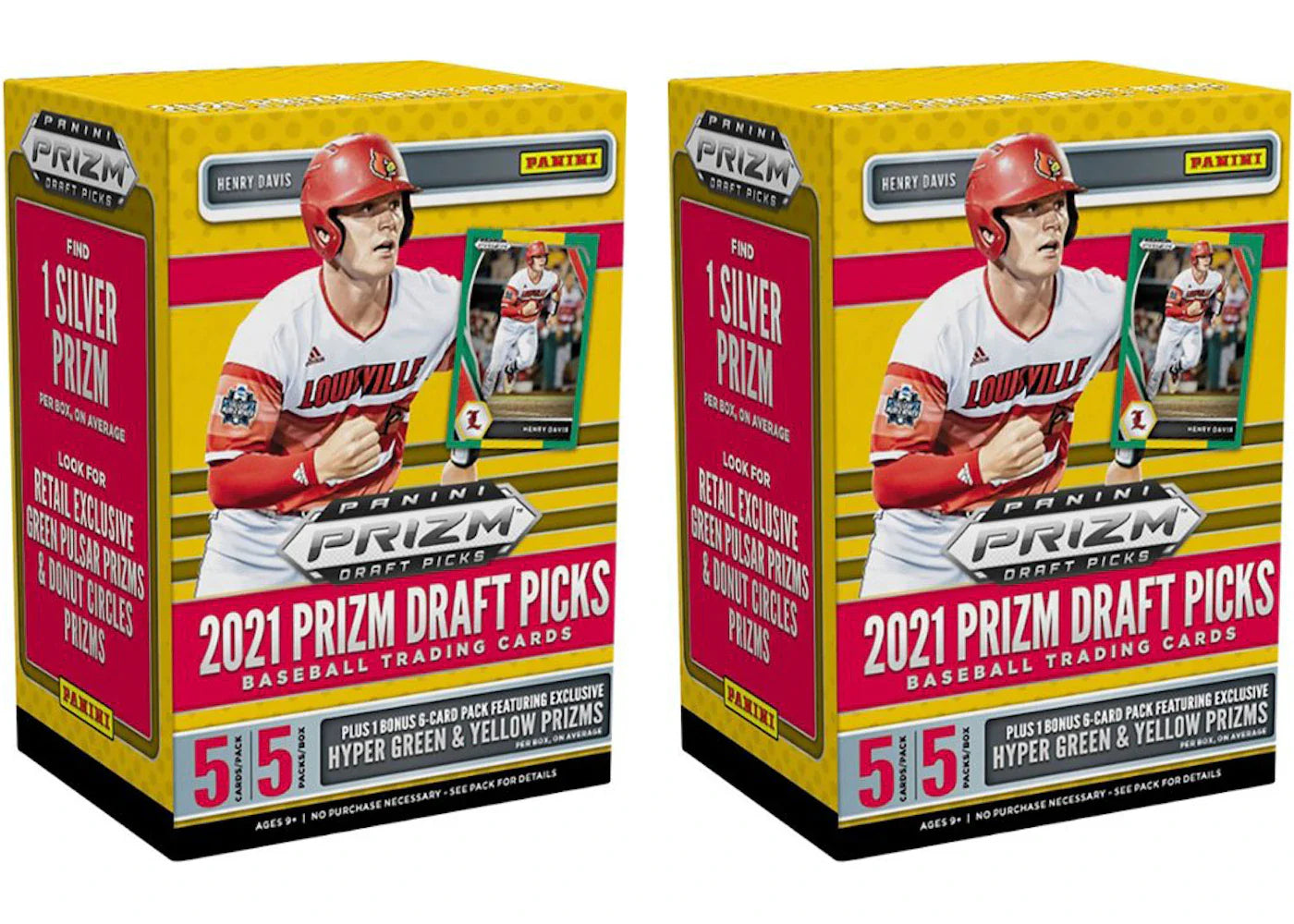 2021 Panini Prizm Draft Picks Collegiate Baseball Blaster Box 2x Lot