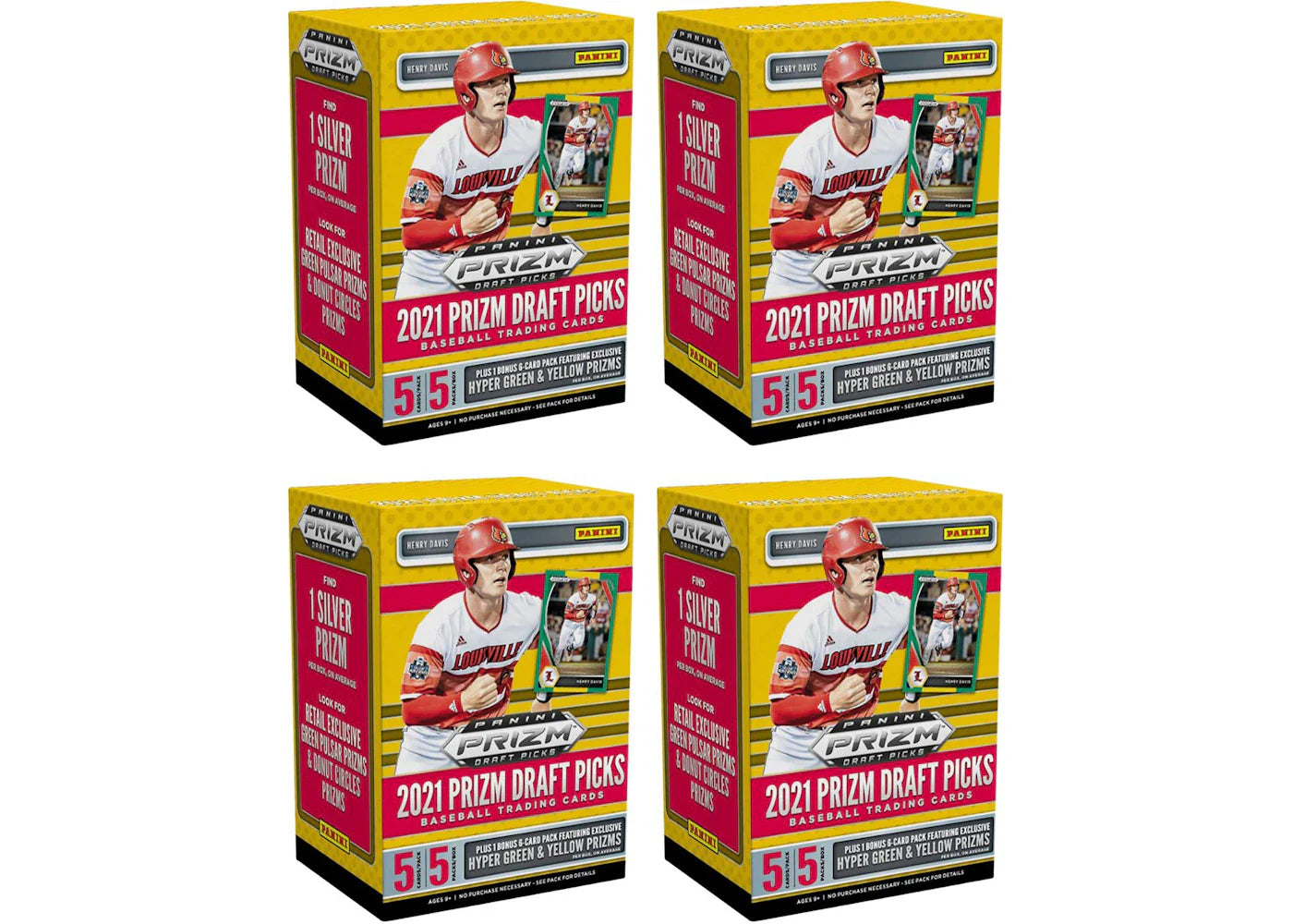 2021 Panini Prizm Draft Picks Collegiate Baseball Blaster Box 4x Lot