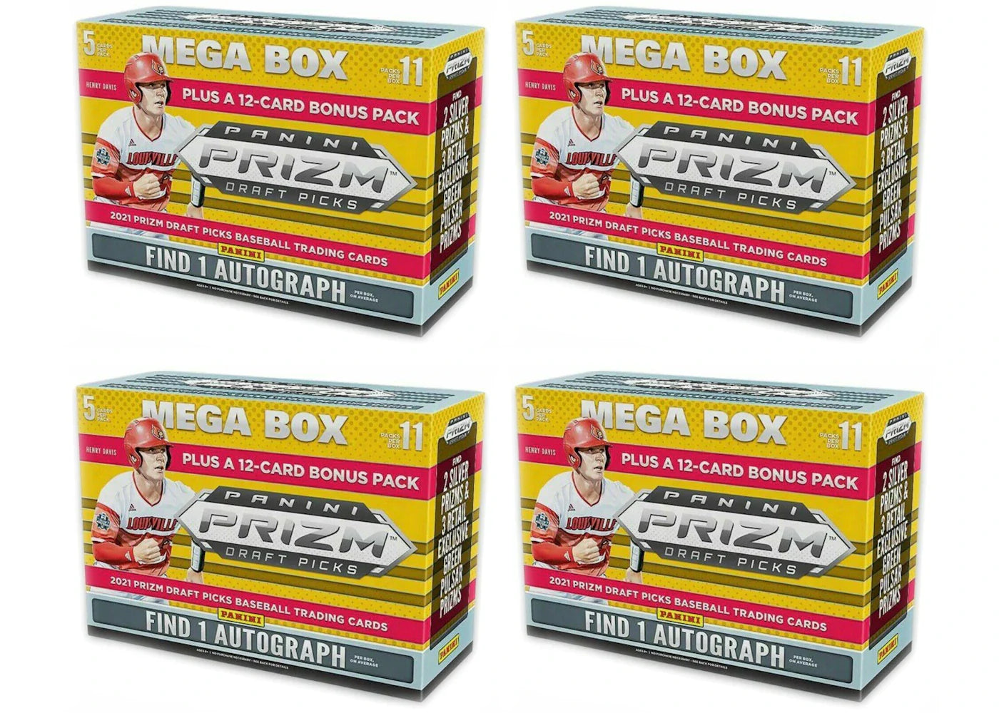 2021 Panini Prizm Draft Picks Collegiate Baseball Mega Box (Target) 4x Lot