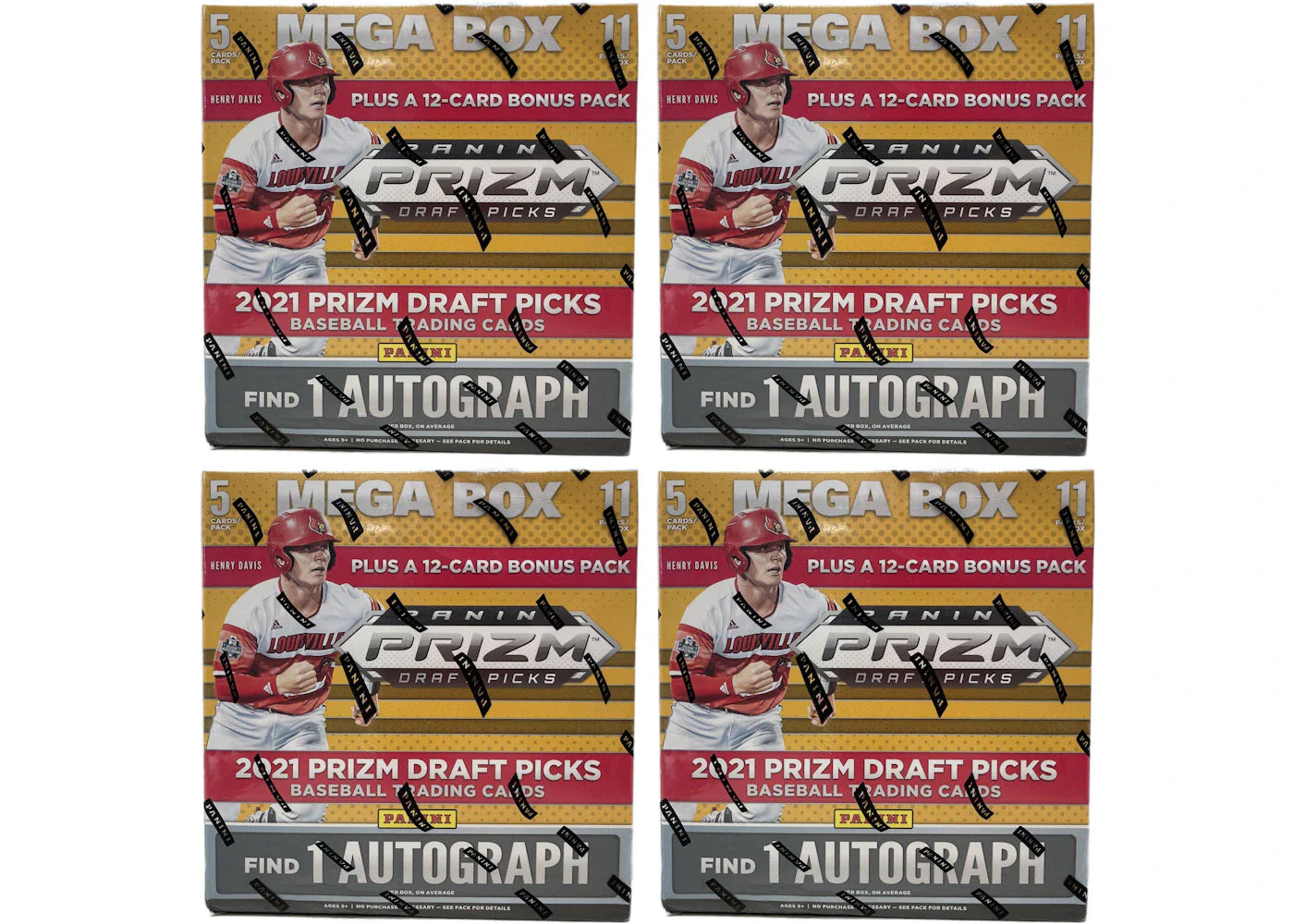 2021 Panini Prizm Draft Picks Collegiate Baseball Mega Box (Walmart) 4x Lot