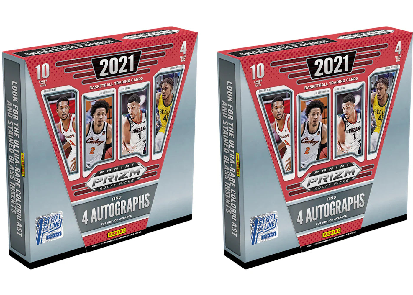 2021 Panini Prizm Draft Picks Collegiate Basketball 1st Off The Line Box 2x Lot