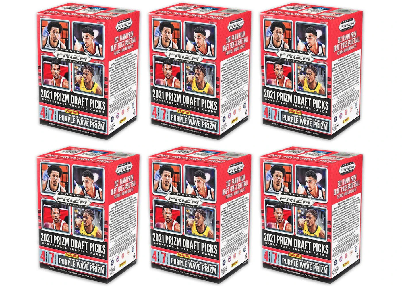 2021 Panini Prizm Draft Picks Collegiate Basketball Blaster Box 6x Lot