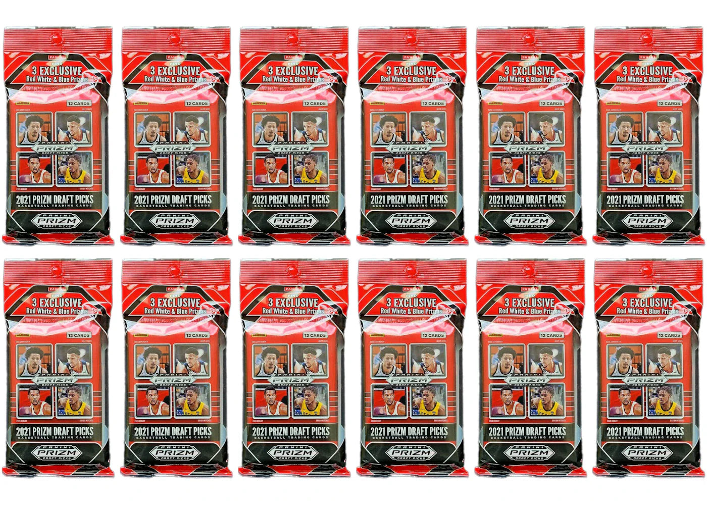 2021 Panini Prizm Draft Picks Collegiate Basketball Cello Pack 12x Lot