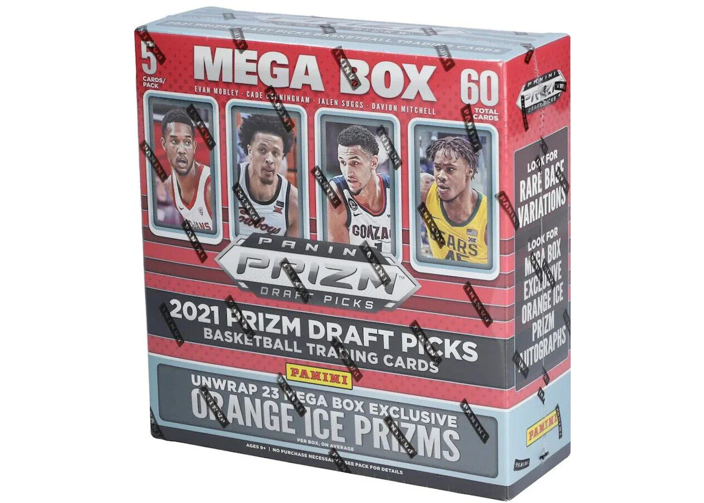 2021 Panini Prizm Draft Picks Collegiate Basketball Mega Box (Orange Ice Prizms)