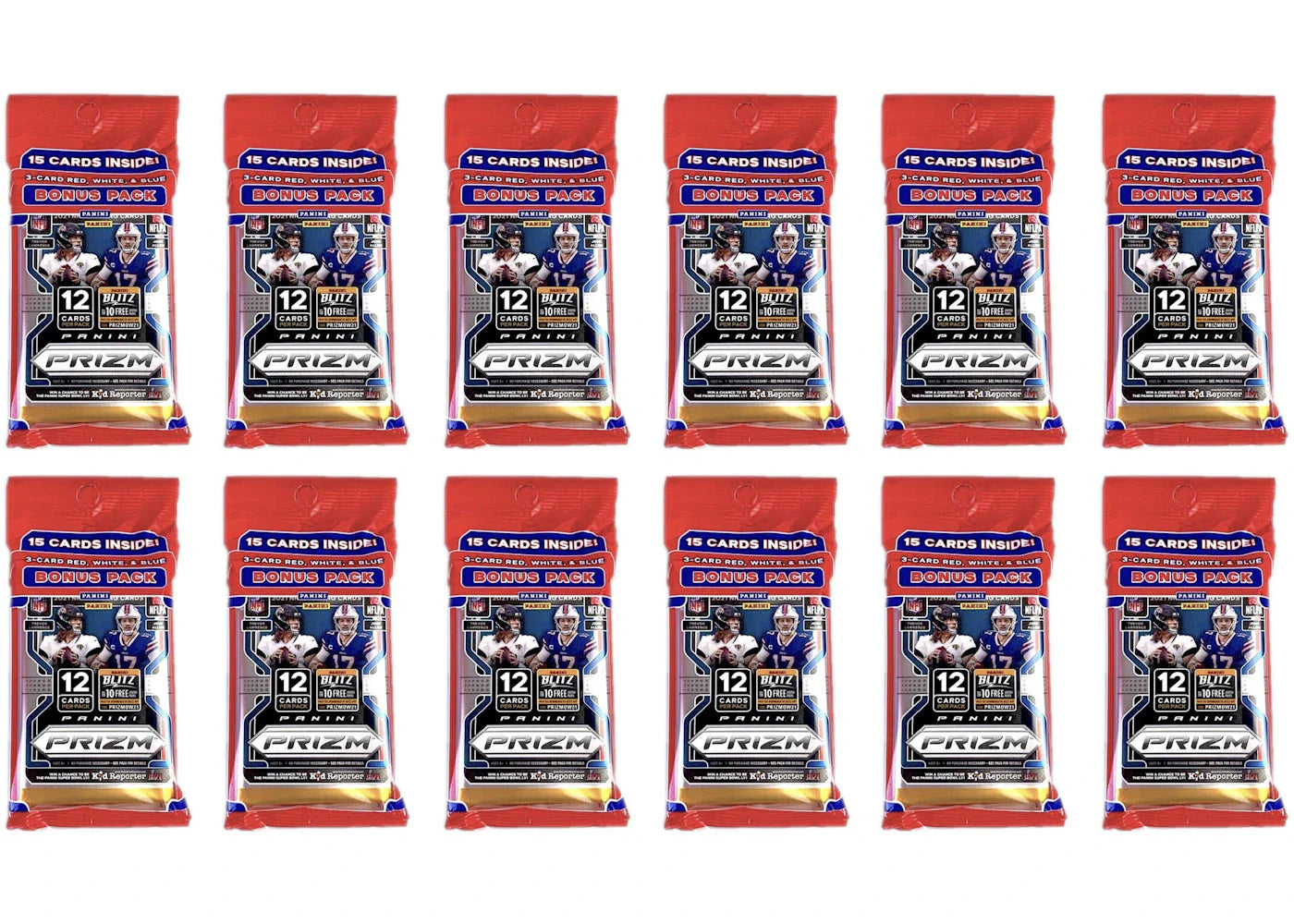 2021 Panini Prizm Football Cello Pack 12x Lot