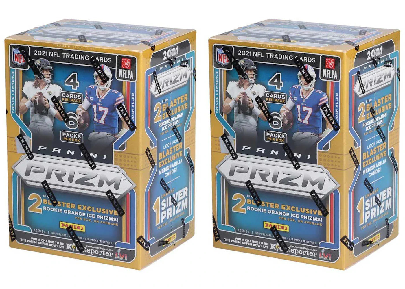 2021 Panini Prizm Football Fanatics Exclusive Blaster Box (Orange Ice Prizms) 2x Lot