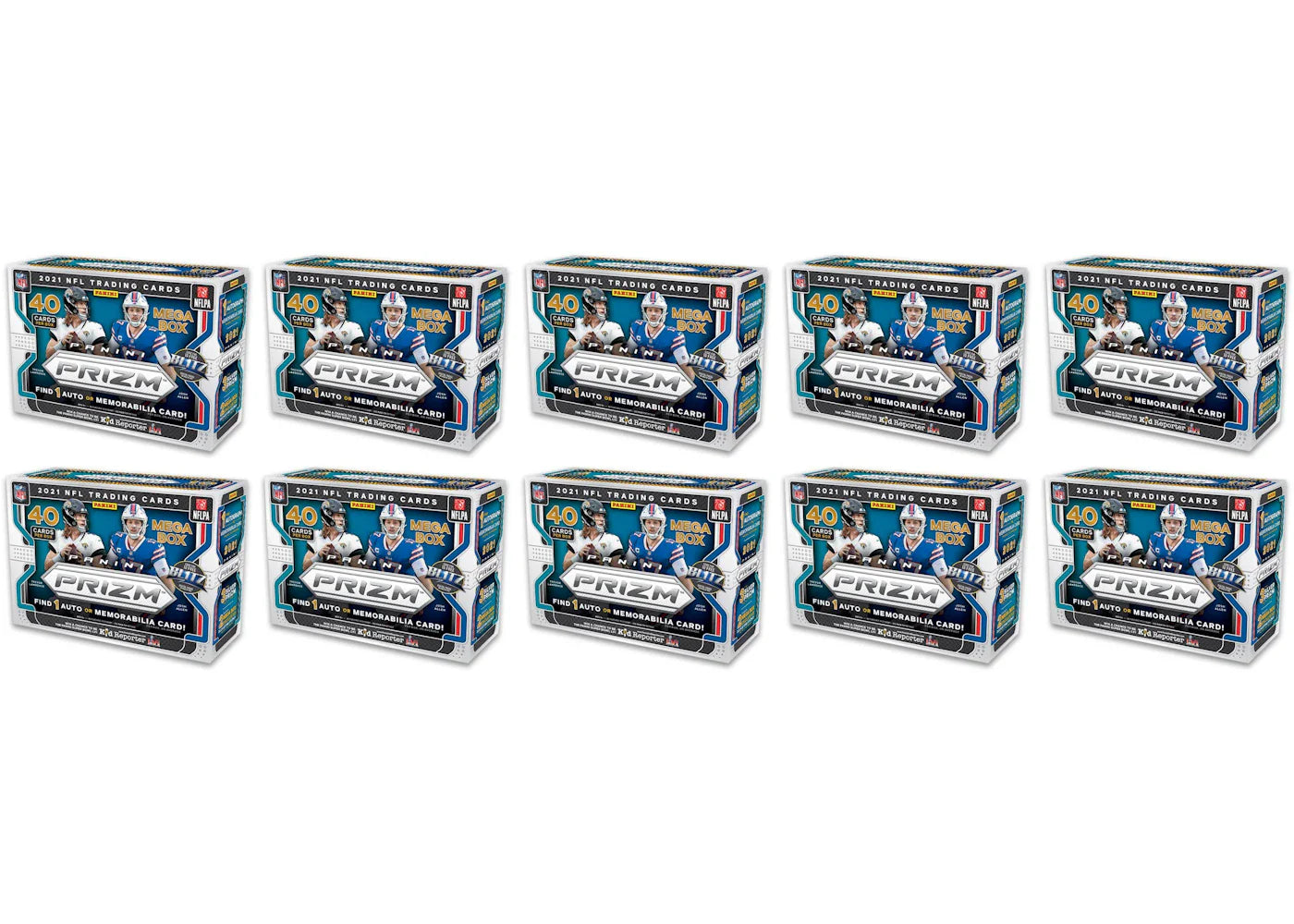 2021 Panini Prizm Football Mega Box (Pink Prizms) 10x Lot