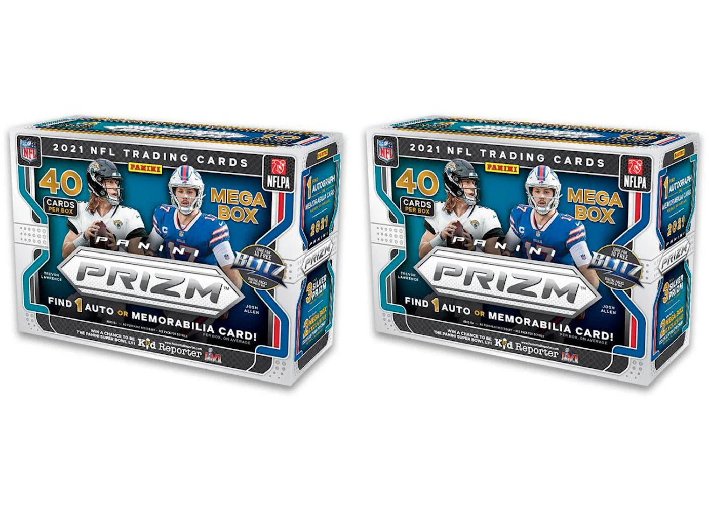 2021 Panini Prizm Football Mega Box (Pink Prizms) 2x Lot