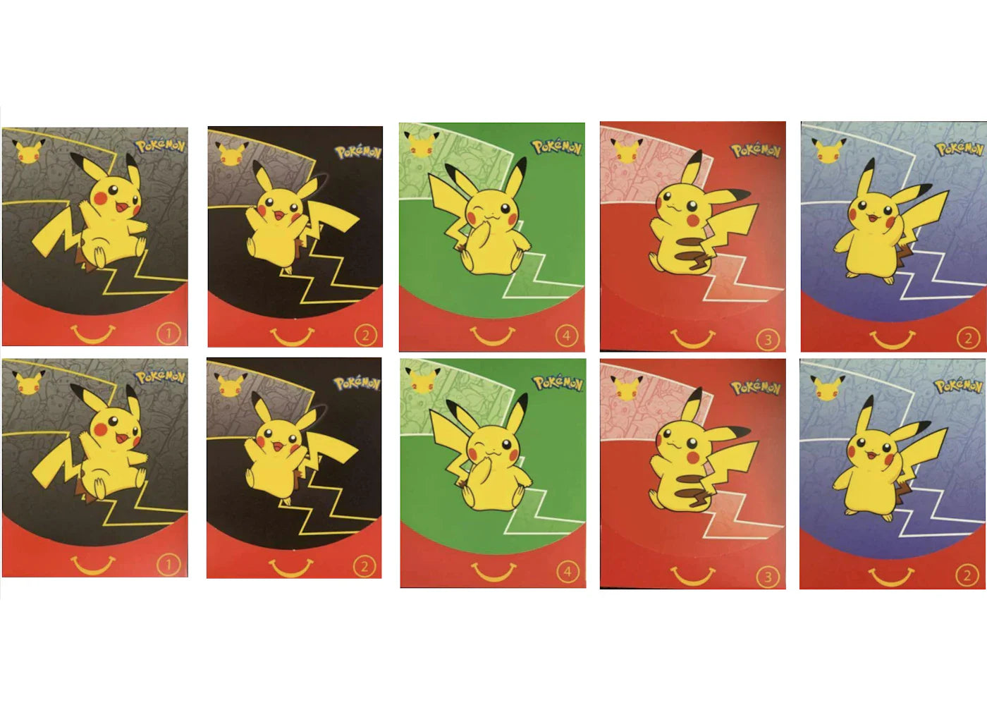 2021 Pokémon TCG McDonald's Happy Meal 25th Anniversary 10x Envelope Lot (Assorted) (English)