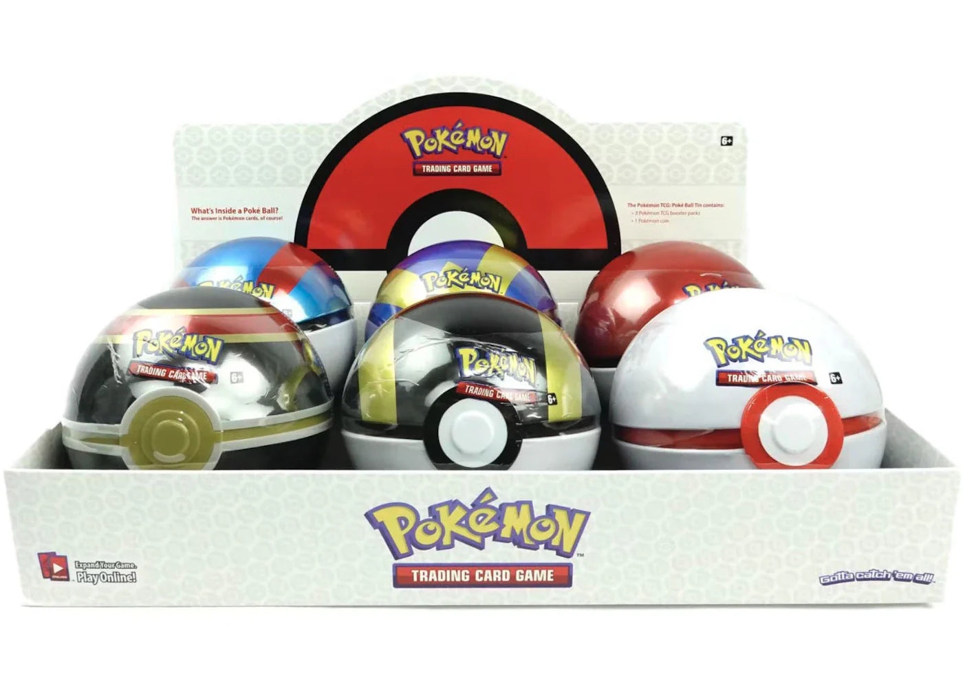 2021 Pokémon TCG Poke Ball Tin Case (6 Tins)