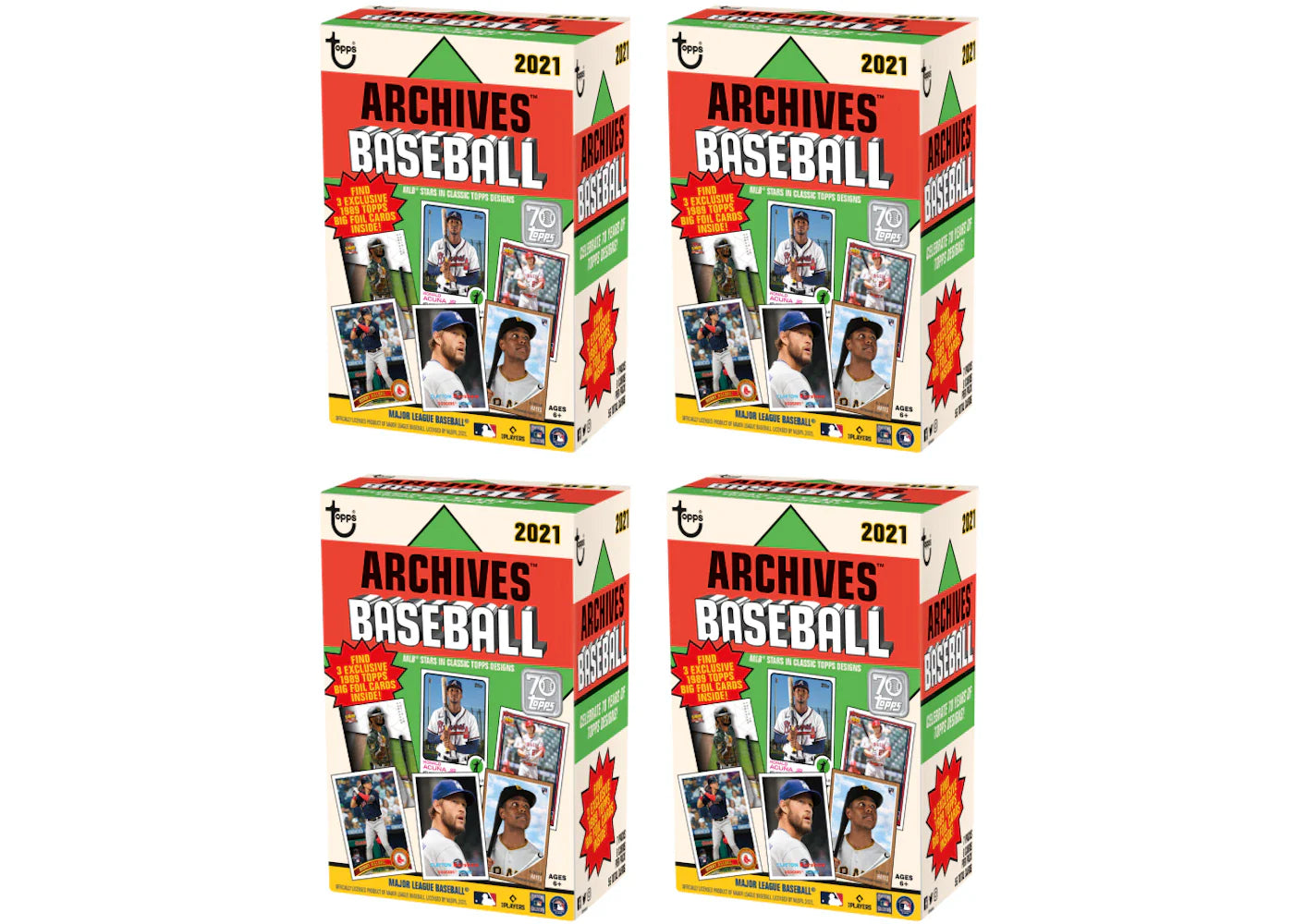 2021 Topps Archives Baseball Blaster Box 4x Lot