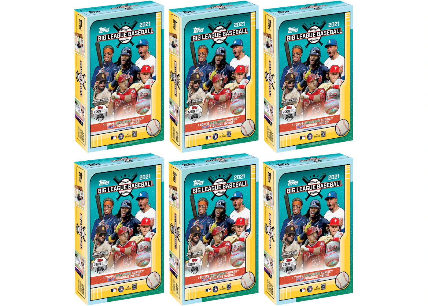 2021 Topps Big League Baseball Collector Box 6x Lot