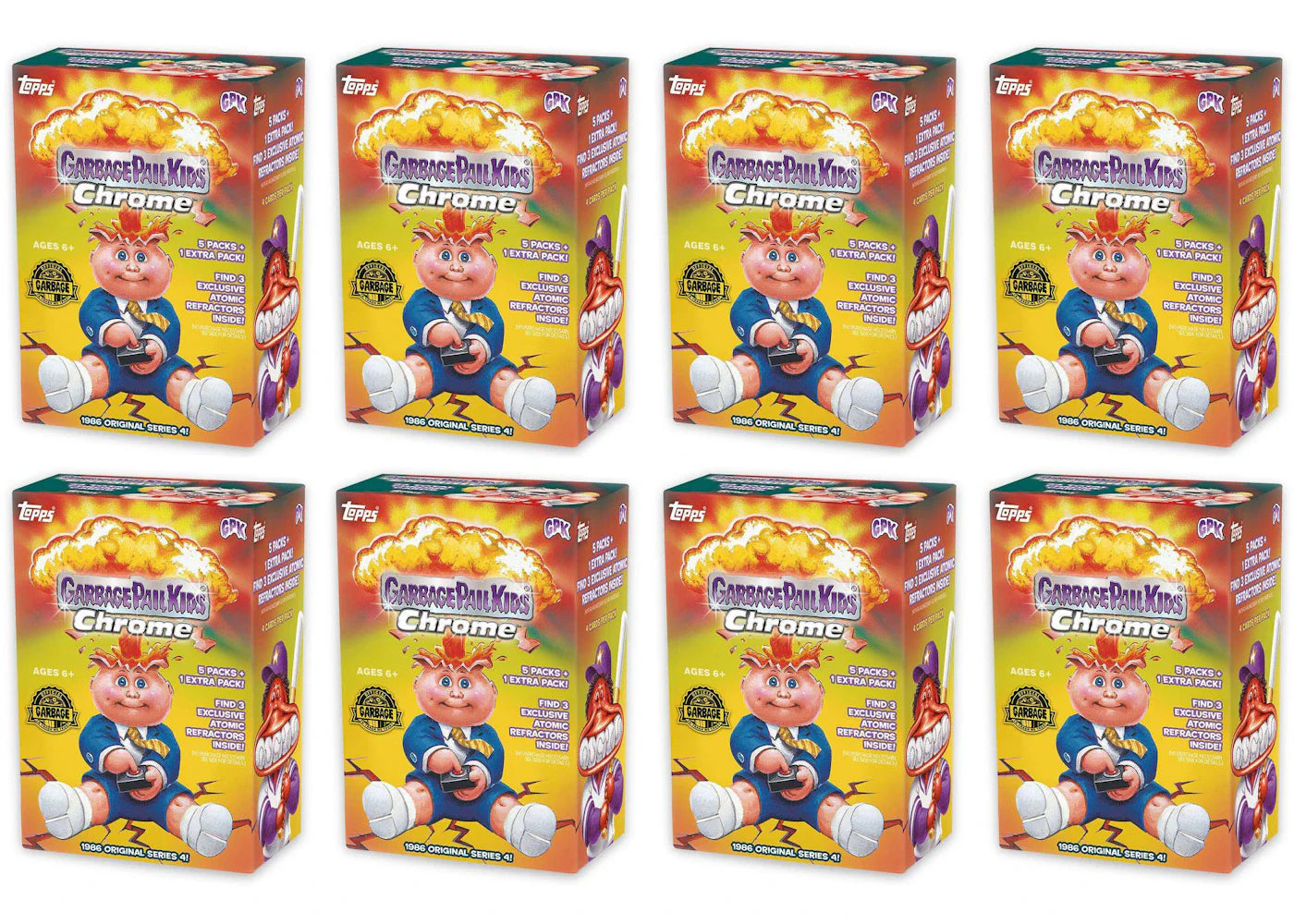 2021 Topps Chrome Garbage Pail Kids Series 4 Blaster Box 8x Lot
