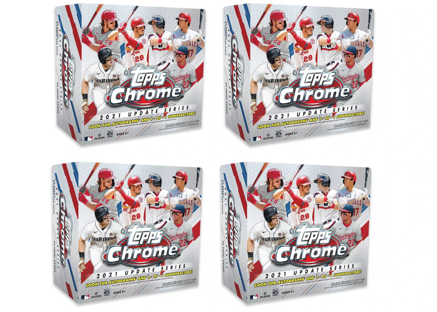2021 Topps Chrome Update Baseball Mega Box 4x Lot