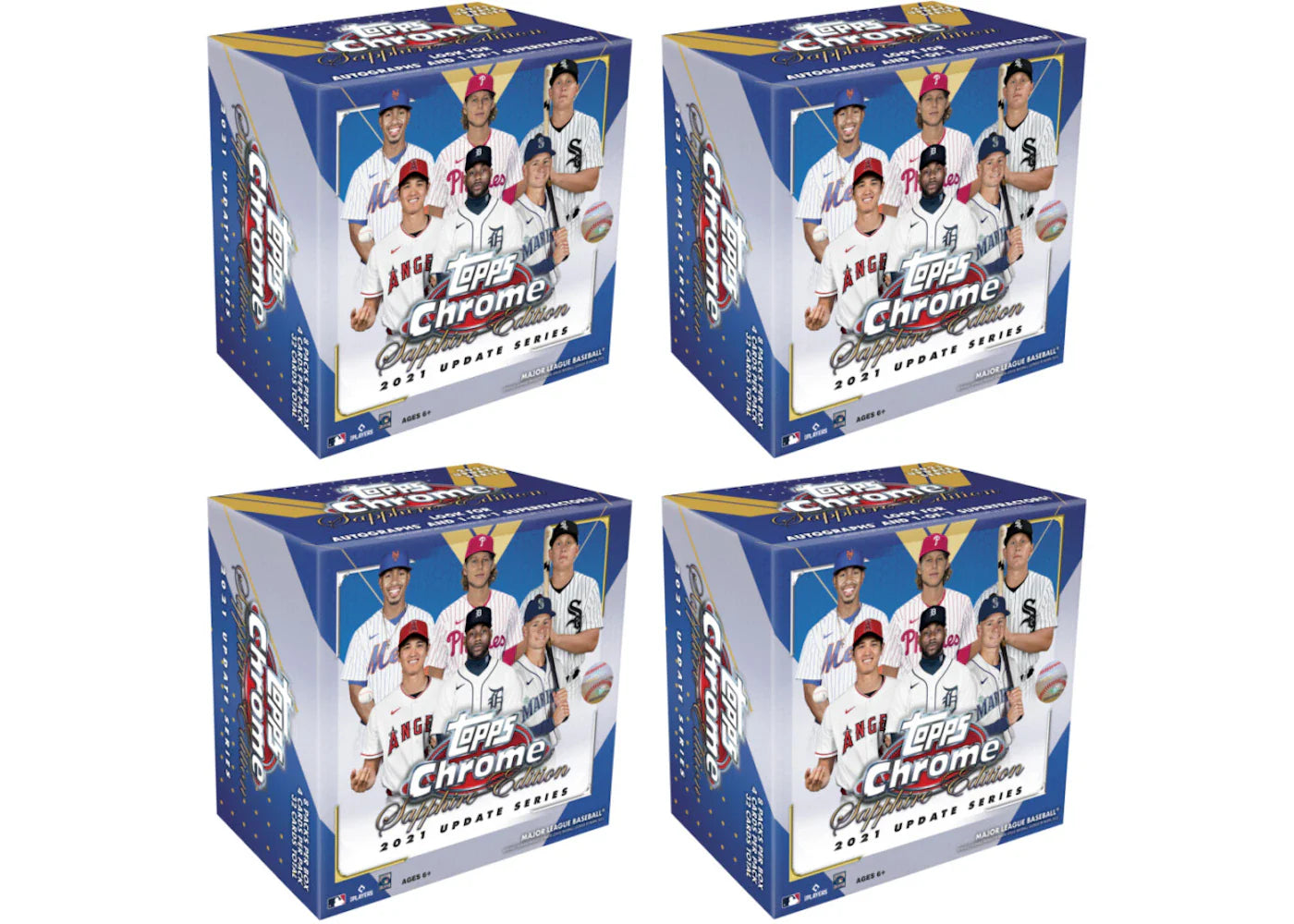 2021 Topps Chrome Update Sapphire Edition Baseball Box 4x Lot