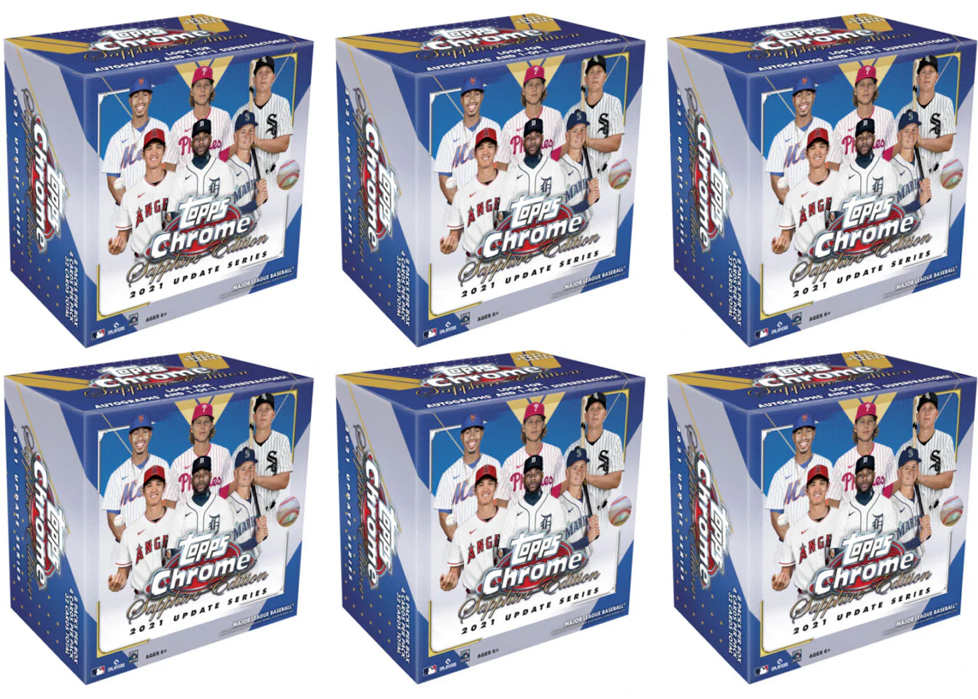 2021 Topps Chrome Update Sapphire Edition Baseball Box 6x Lot