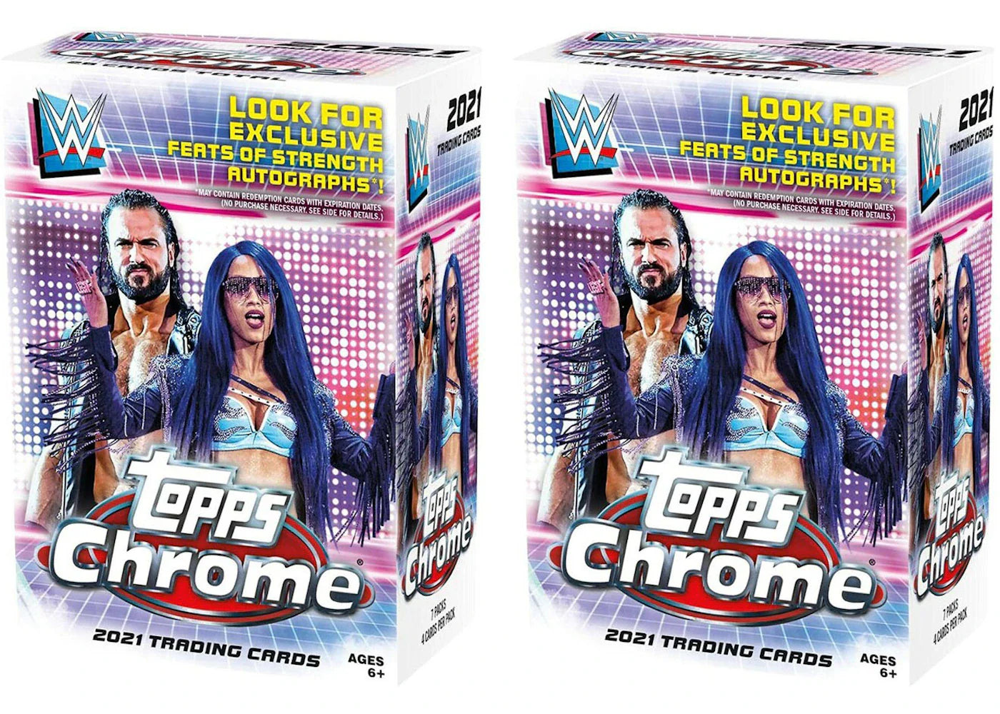 2021 Topps Chrome WWE Wrestling Blaster Box 2x Lot