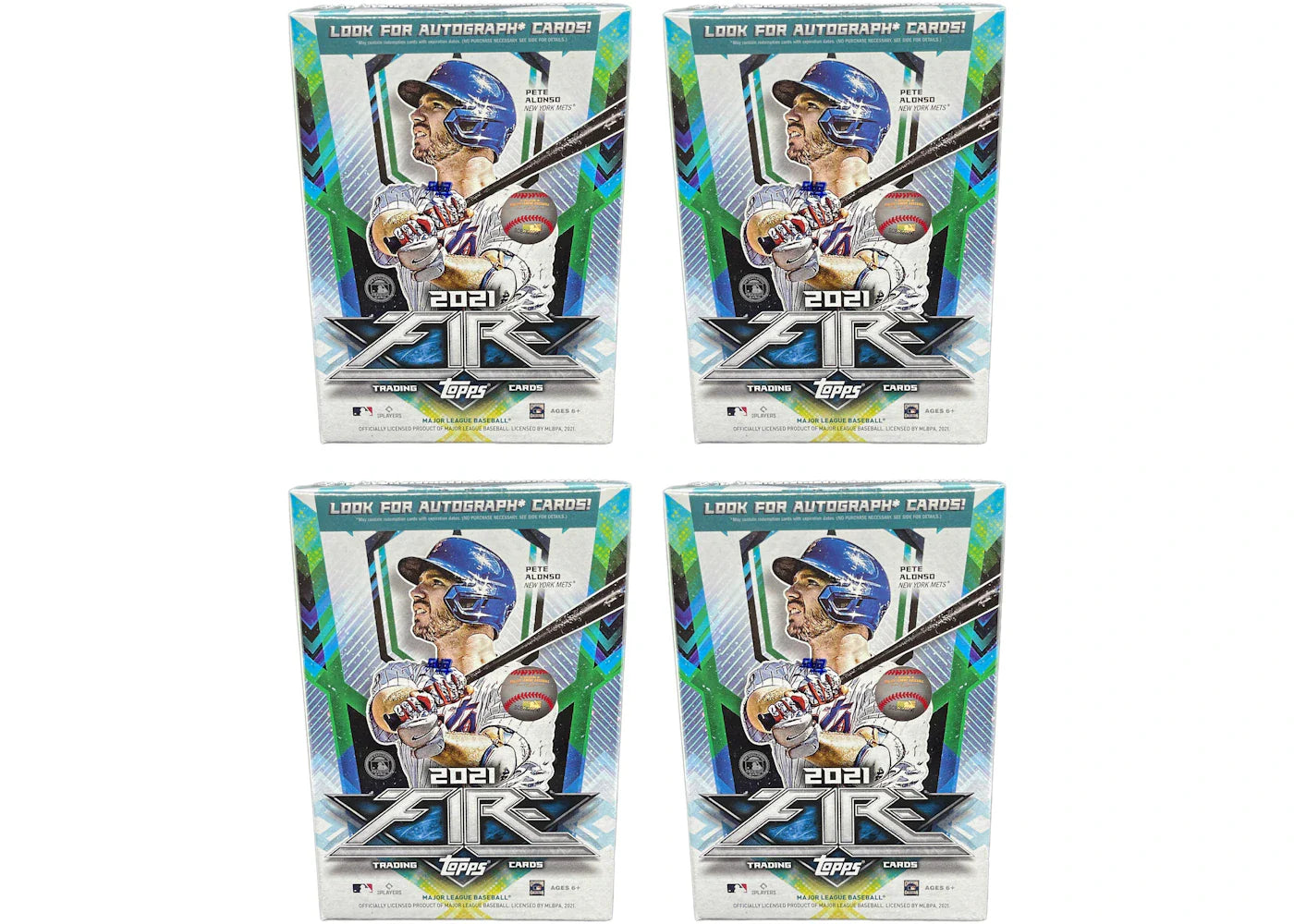 2021 Topps Fire Baseball Blaster Box 4x Lot