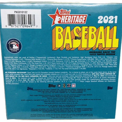 2021 Topps Heritage Baseball Mega Box (Blue Sparkle Parallels) 4x Lot
