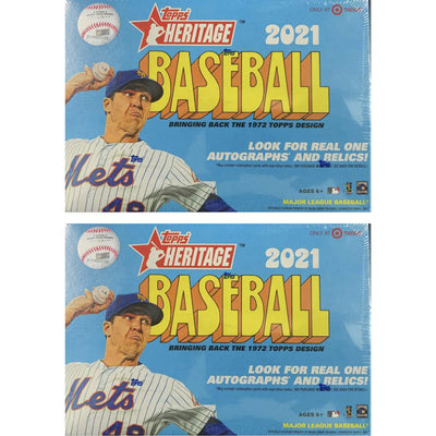 2021 Topps Heritage Baseball Target Mega Box 2x Lot (17 Packs)