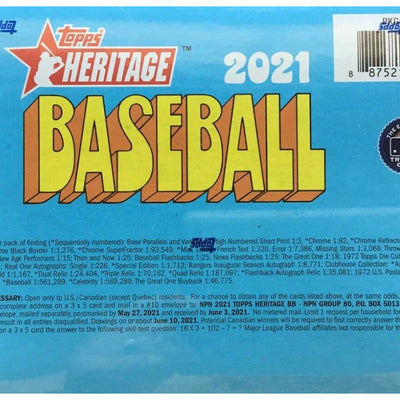 2021 Topps Heritage Baseball Target Mega Box 2x Lot (17 Packs)