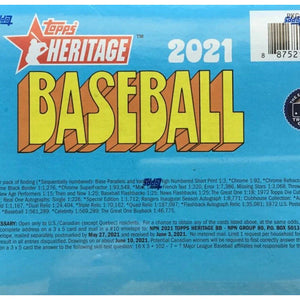 2021 Topps Heritage Baseball Mega Box (Blue Sparkle Parallels) 2x Lot