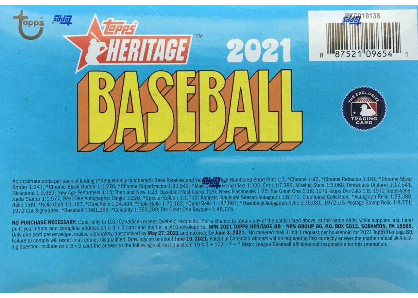 2021 Topps Heritage Baseball Target Mega Box 4x Lot (17 Packs)