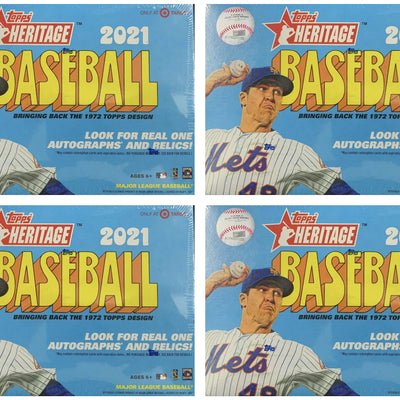 2021 Topps Heritage Baseball Target Mega Box 4x Lot (17 Packs)