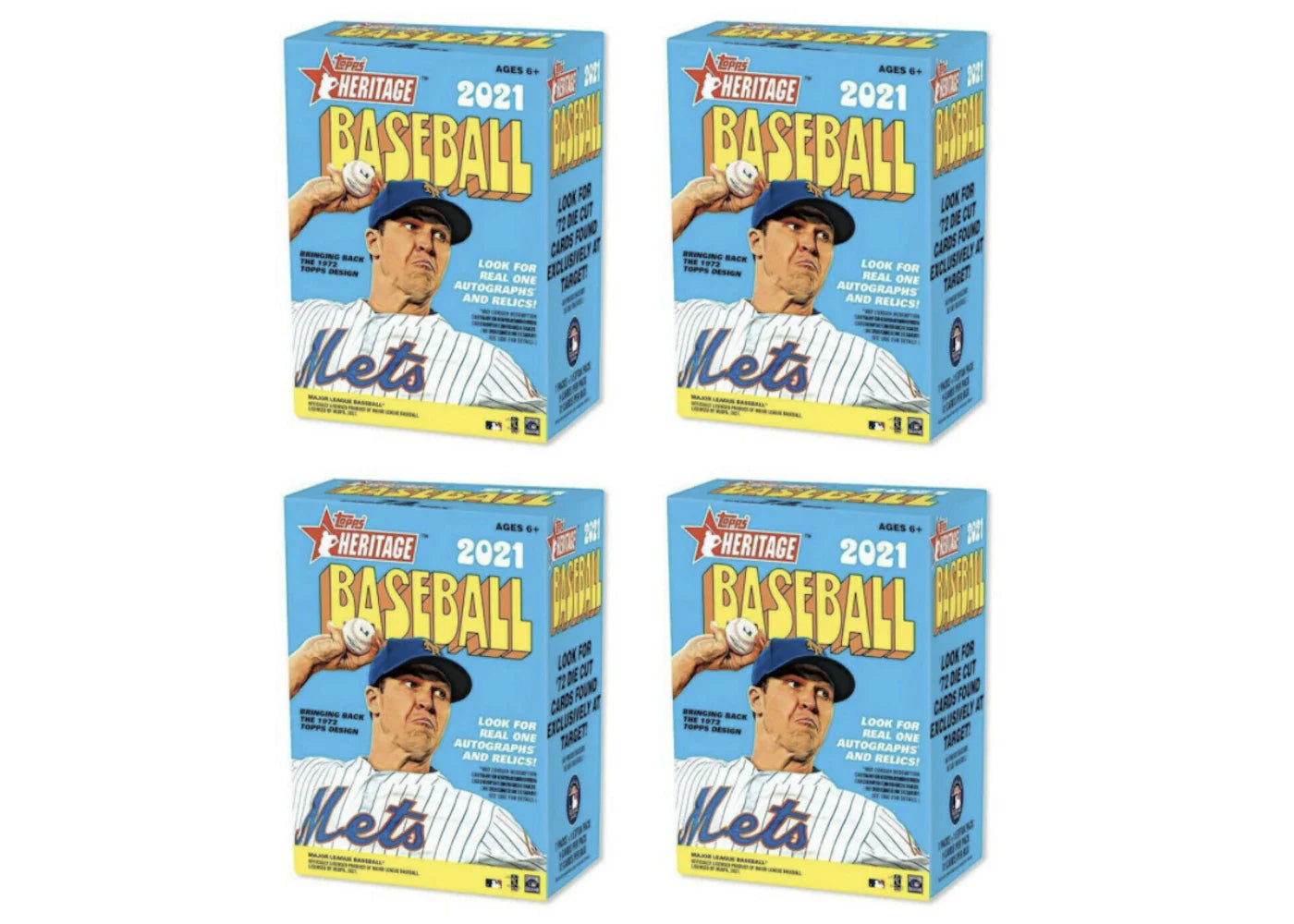 2021 Topps Heritage Baseball Blaster Box 4x Lot