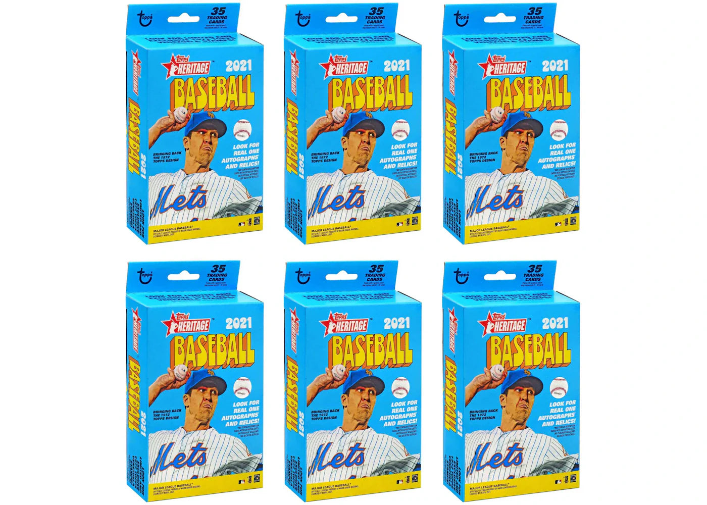 2021 Topps Heritage Baseball Hanger Box 6x Lot