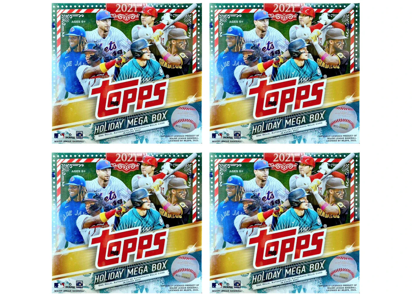 2021 Topps Holiday Baseball Mega Box 4x Lot