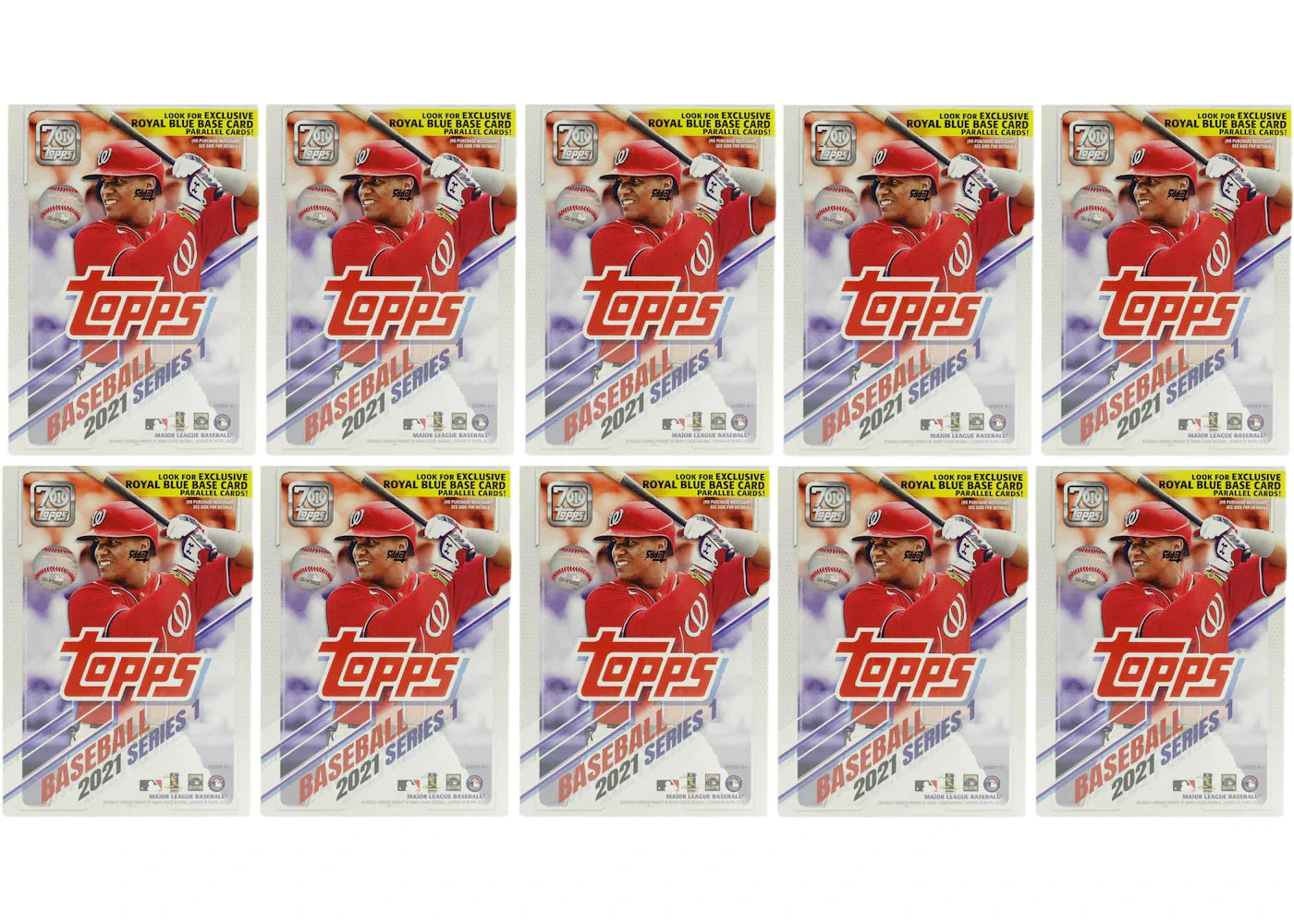 2021 Topps Series 1 Baseball Blaster Box (Royal Blue Parallel) 10x Lot