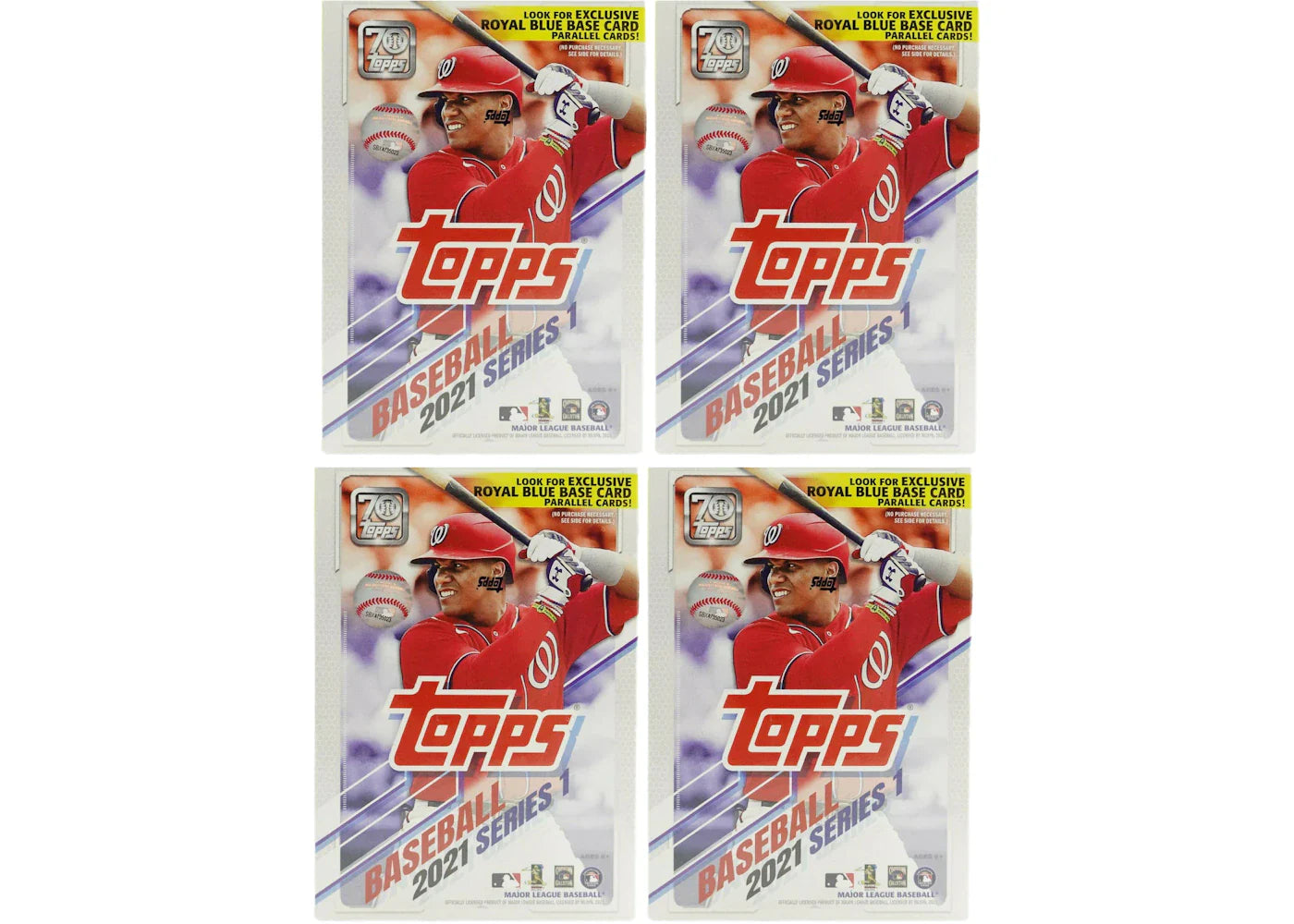 2021 Topps Series 1 Baseball Blaster Box (Royal Blue Parallel) 4x Lot