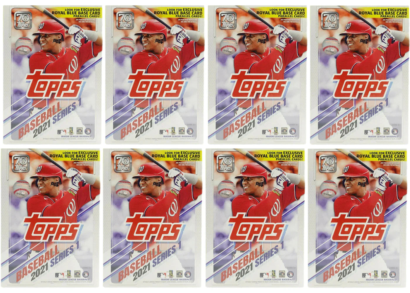 2021 Topps Series 1 Baseball Blaster Box (Royal Blue Parallel) 8x Lot