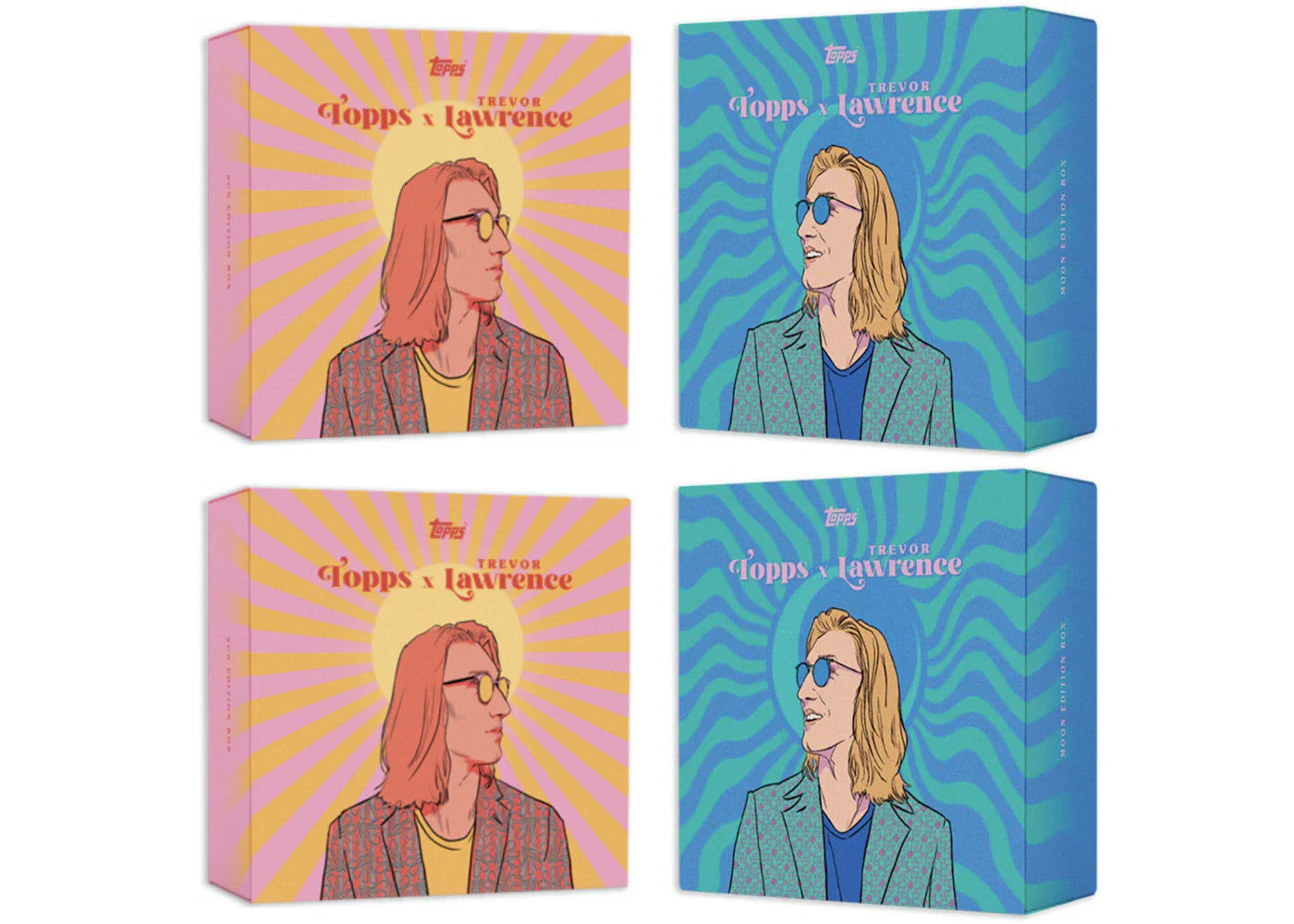 2021 Topps Trevor Lawrence Football Online Exclusive Box Sun & Moon 4x Lot