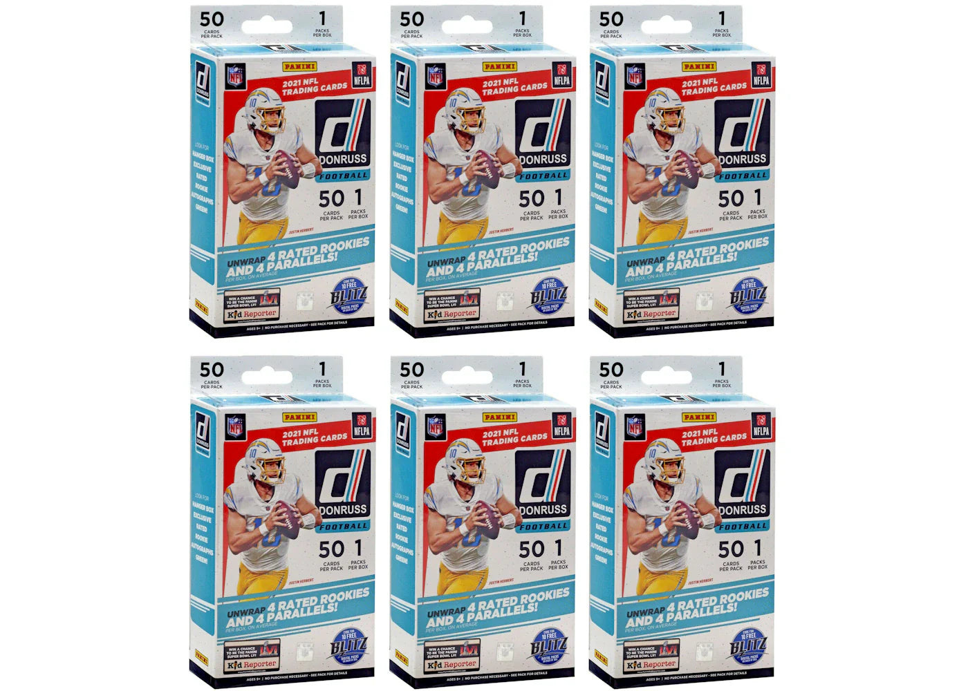 2021 Panini Donruss Football Hanger Box 6x Lot