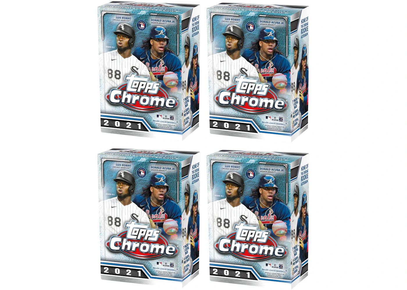 2021 Topps Chrome Baseball Blaster Box 4x Lot
