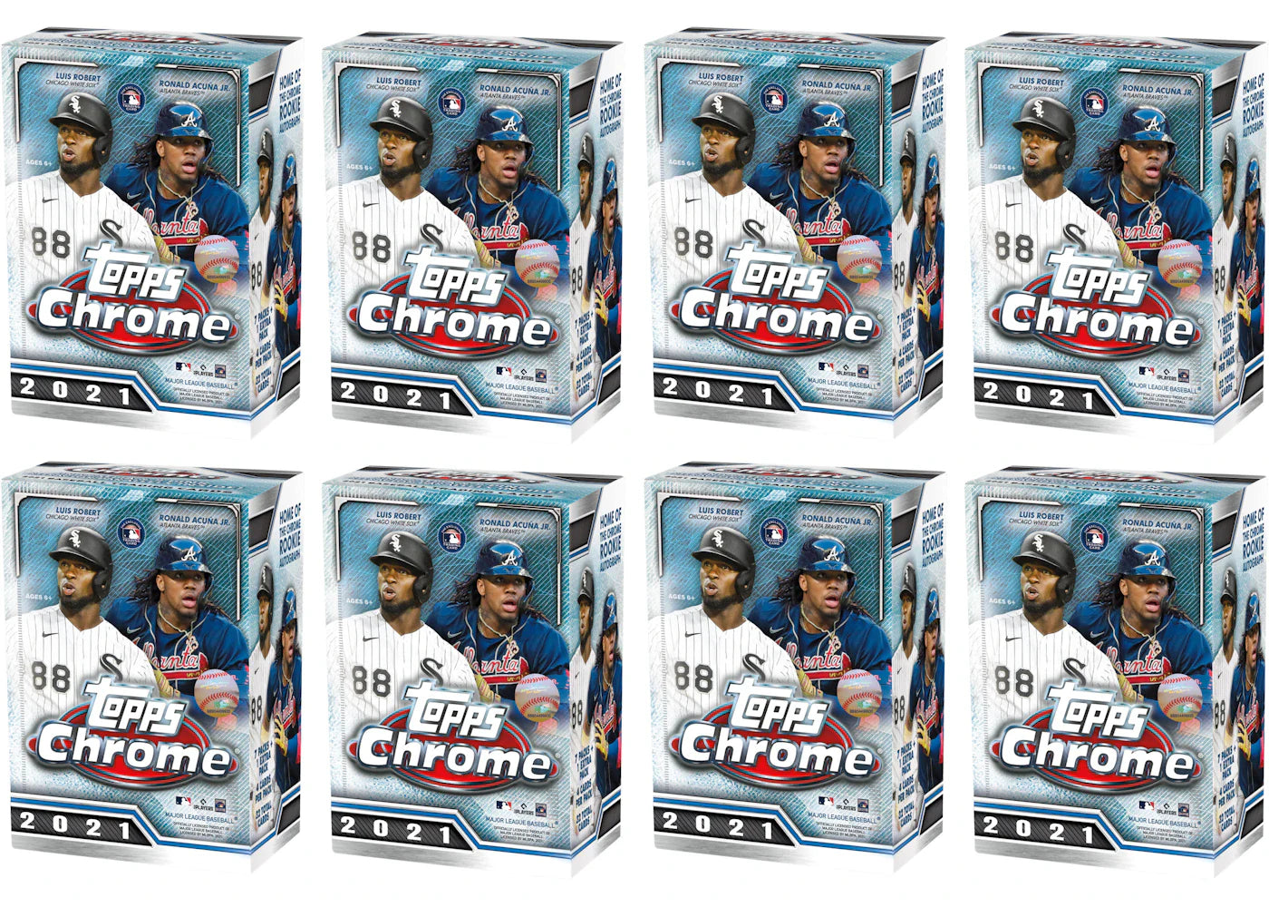 2021 Topps Chrome Baseball Blaster Box 8x Lot