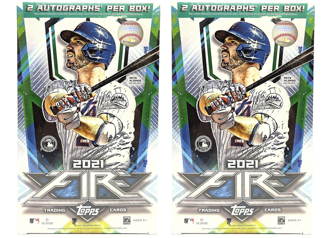 2021 Topps Fire Baseball Hobby Box 2x Lot