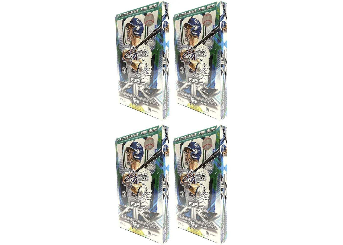 2021 Topps Fire Baseball Hobby Box 4x Lot